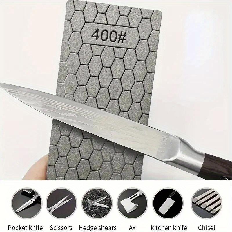 1pc Professional Diamond Knives Sharpening Stone Knife Sharpener Ultra-thin Honeycomb Surface Whetstone Tool