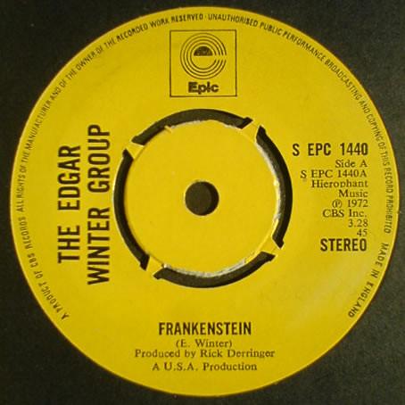 

7inch Record EDGAR WINTER GROUP - Frankenstein SEPC1440 Epic 1972 UK Rock Used