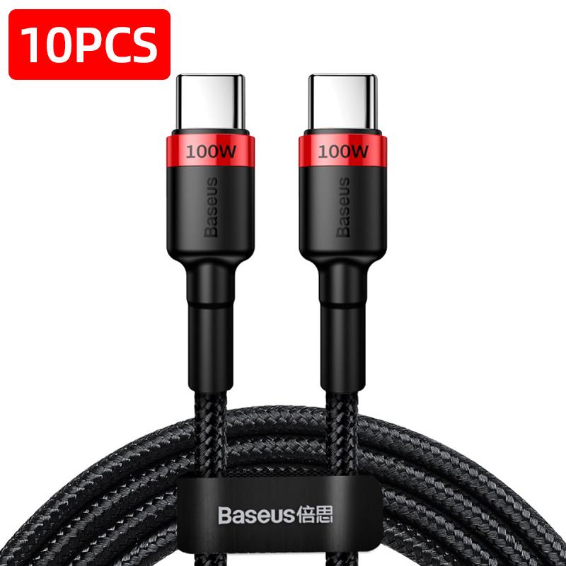 Baseus 100W USB C To USB Type C Cable USBC PD Fast Charging Charger Cord USB-C 5A TypeC Cable 2M For Macbook Samsung Xiaomi POCO