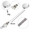 All-Metal Anti-Theft Retractable Nylon Keychain with Pull-Apart Buckle