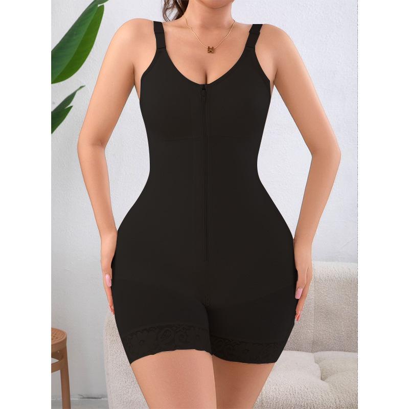 Damskie body wyszczuplające talię i podnoszące biodra w dużych rozmiarach z zamkiem błyskawicznym