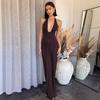  Summer New European and American Women's Clothing Spice Girls Sleeveless Waist Slim Sexy Backless Neck Dress Women