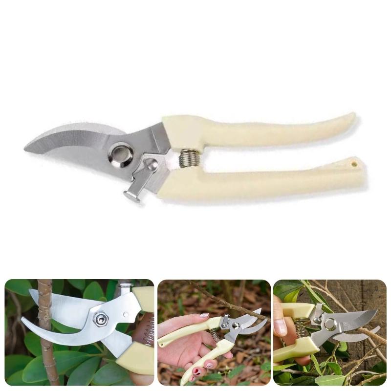 Carbon Steel Pruning Picking Gardening Shears Nonslip Handle For Deadheading & Shaping Flowers Or Fruits Easy Harvesting