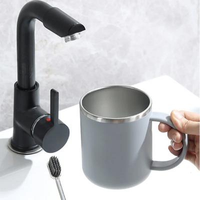 304 Edelstahl Zahnbürstenbecher Schlichter Stil Kaffeetasse Studentenwohnheim Badezimmer Waschbecher Große Kapazität Wasserbecher Waschzubehör