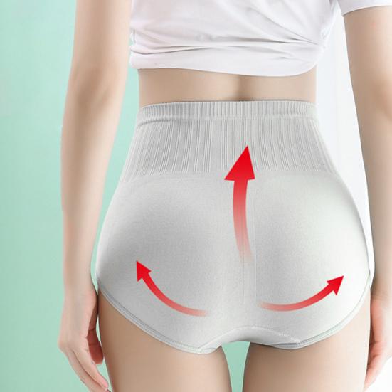 Trendy Lady Briefs Breathable Anti-septic Solid Color Comfortable Wear Elastic Women Panties Inner Wear Clothes
