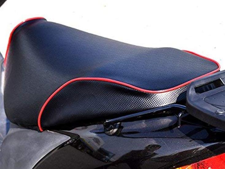 Address Thick Seat Cover V125/G Japanese-Made (Dimple/Carbon/Red Piping)