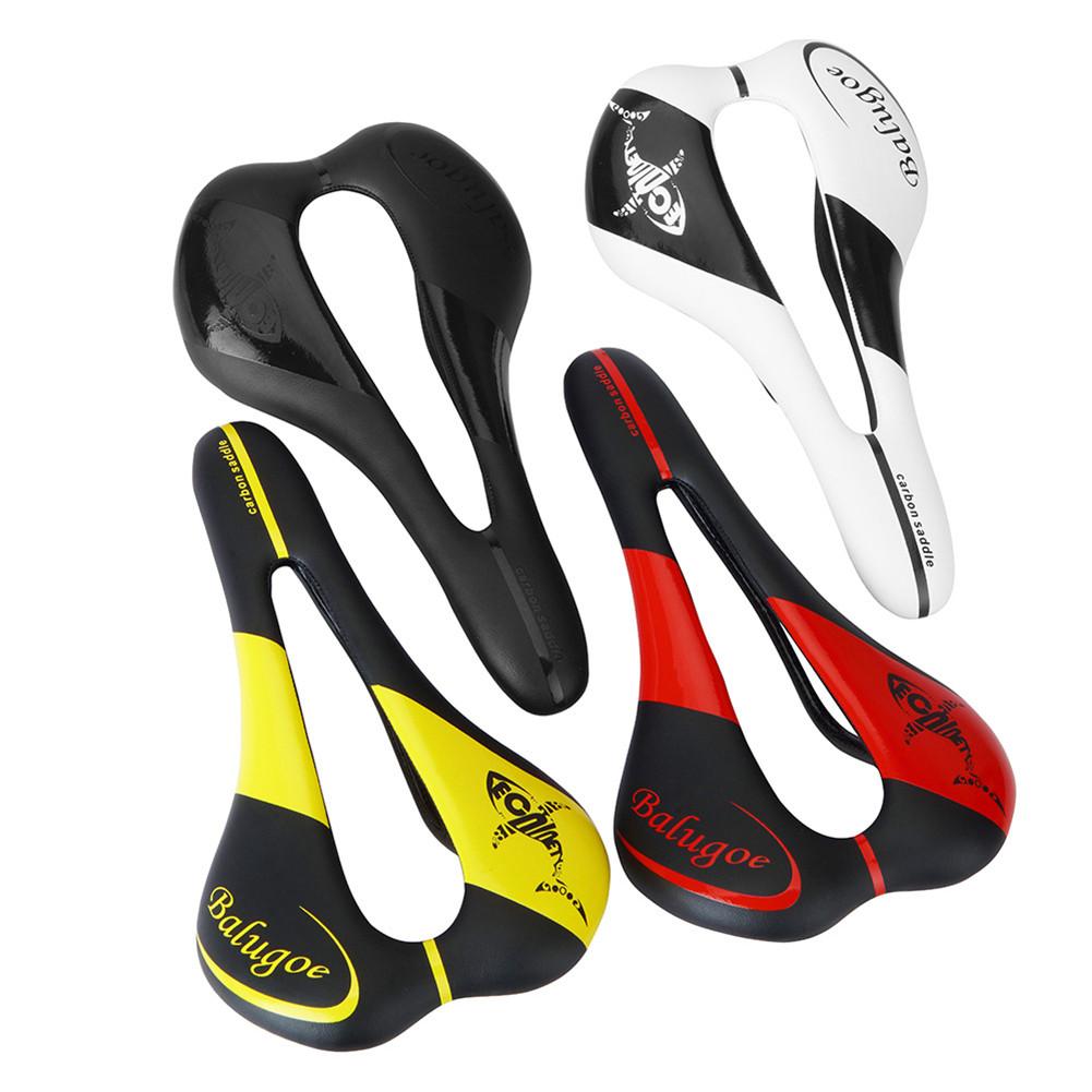 Bicycle Seat Saddle Full Carbon Fibre Lightweight Hollow Breathable Cushion Mountain Bikes Accessories