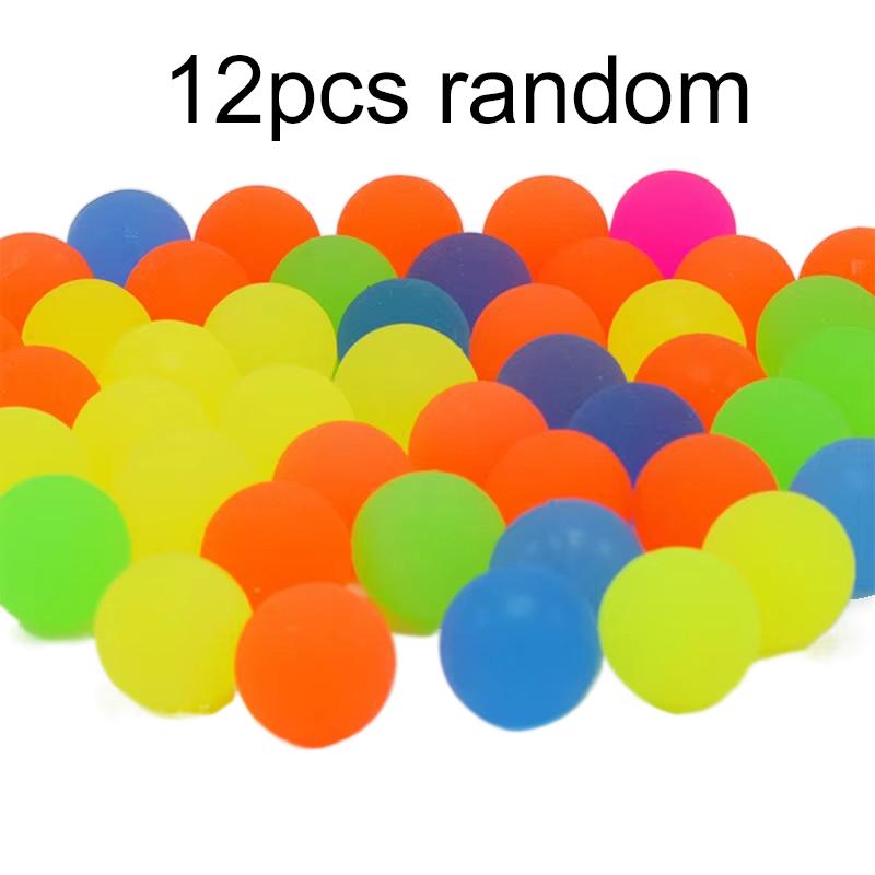 12/24pcs Children Elastic Ball Toys Bouncing balls Rubber Colored Float Ball Indoor Fun Ball Egg Twisting Machine Toy TMZ
