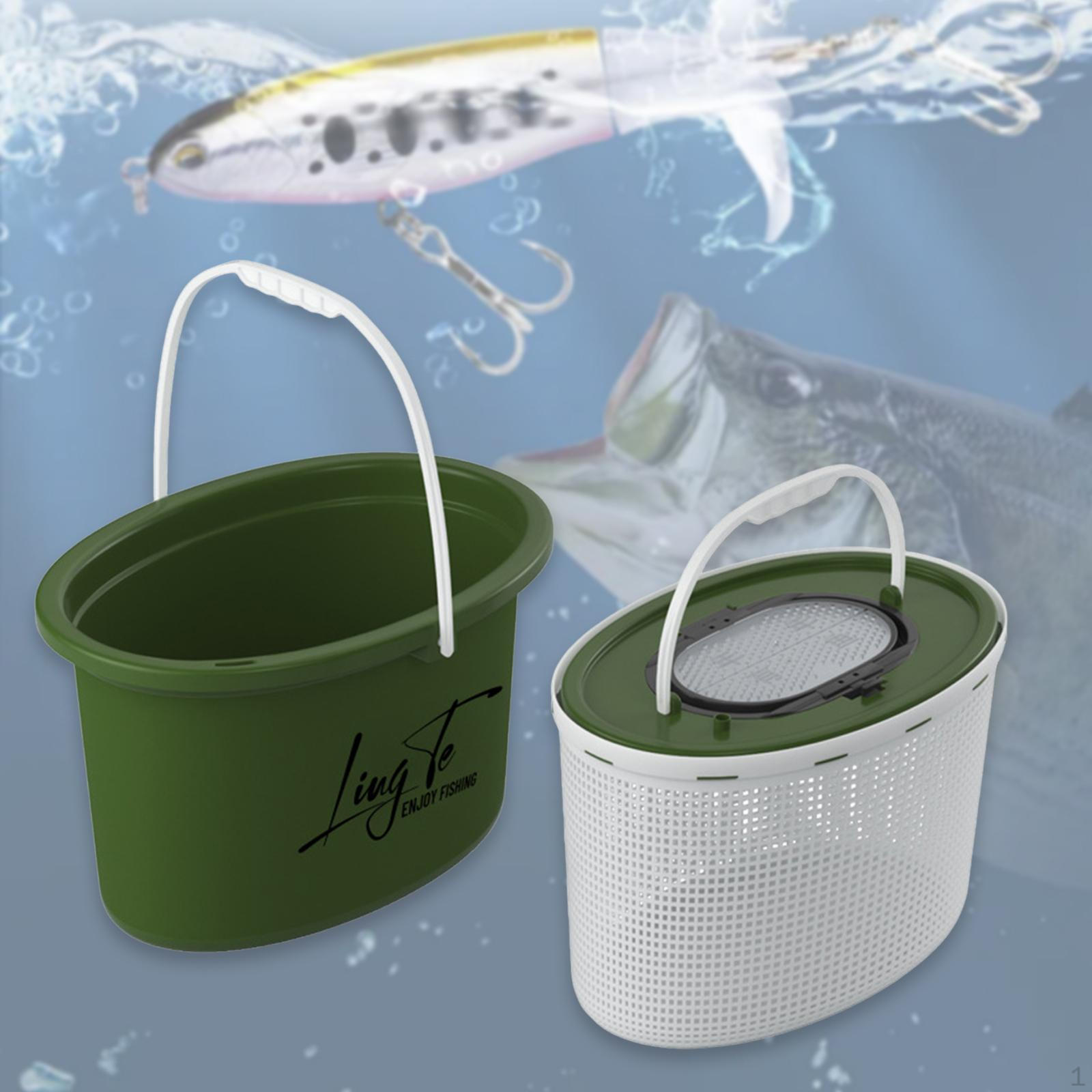 

Рыболовное ведро, контейнер для живой рыбы, мелкая сетка, легкий, удобный бочонок для хранения с ручкой для