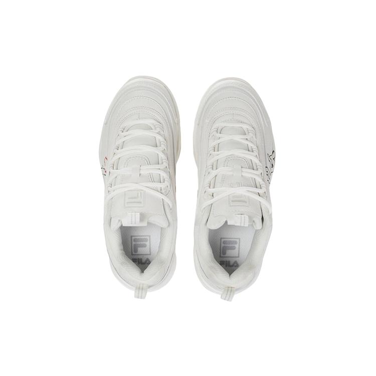 Fila Ray Textile, Synthetic Leather Low Top Casual Shoes Men's Ecru 1RM01149E_926