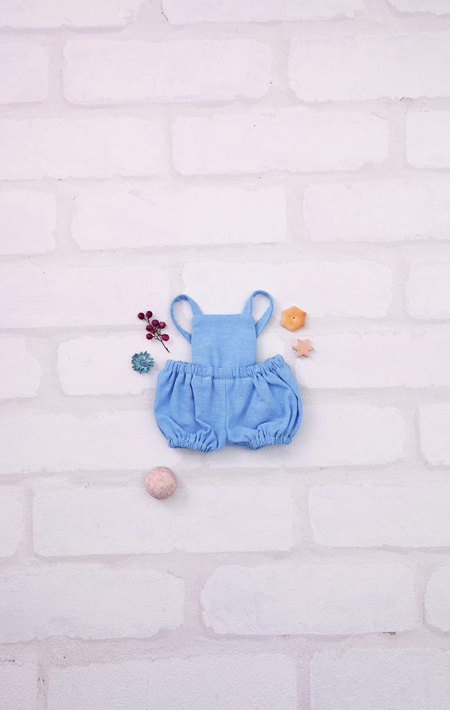 Hamanaka DIY Fluffy Plush Toy Pumpkin Pants Blue Kit Dress-Up Jumpsuit, H481-504,