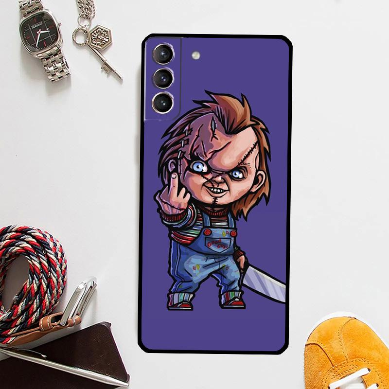 Chucky Doll Horror Movie Case For Samsung Galaxy S25 S24 Ultra S20 S21 S22 S23 Plus S9 S10 S24 FE S25 FE Cover Coque
