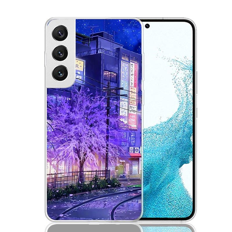 

Anime Aesthetic Scenery Phone Case For Samsung Galaxy S26 Ultra S23 S24 S25 Edge S20 FE S21 S22 Plus Soft Print Shell Cover Fund Samsung S24 Ultra