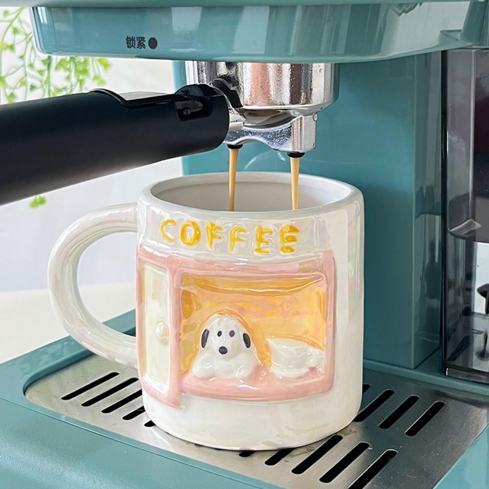 Cartoon Coffee Mug 320 ml Tea Cup Water Cup Puppy Ceramic Milk Cup Valentine's Day Present