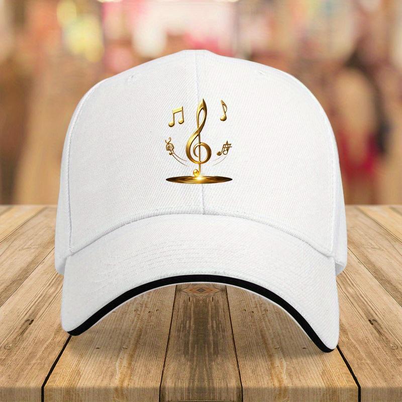 Music Note Treble Clef Baseball Cap Polyester Breathable Outdoor Sport Cap Adults Gifts