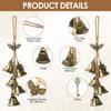 3Pcs Witch Bells for Door Knob Protection Wind Chimes Handmade Metal Bells with Clear Euphonious Sound Sturdy Anti Wear for