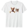 Peeking Puppy And Kitten T-Shirt Pet Lover Animals Gift For Him And Her