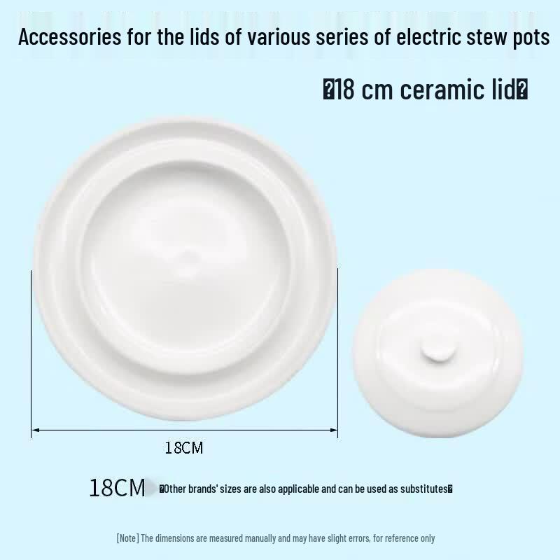 Replacement Ceramic Lid for Double Boilers & Electric Stew Pots