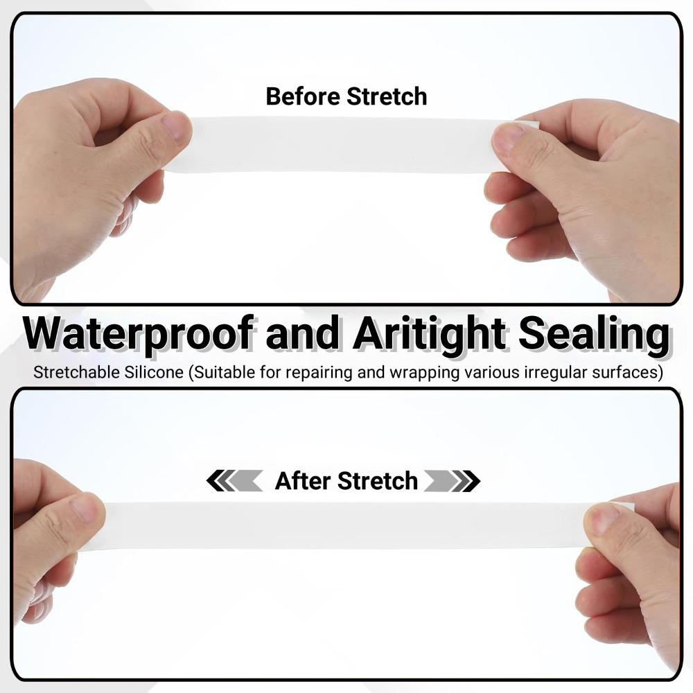 Waterproof Tape Multi Purpose Silicone Rubber Self Adhesive Tape for Water Pipe Leak Proof & Emergency Wire Insulation Repair