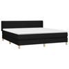3130363 vidaXL Divan Bed with Mattress Black 160x200 Cm Fabric