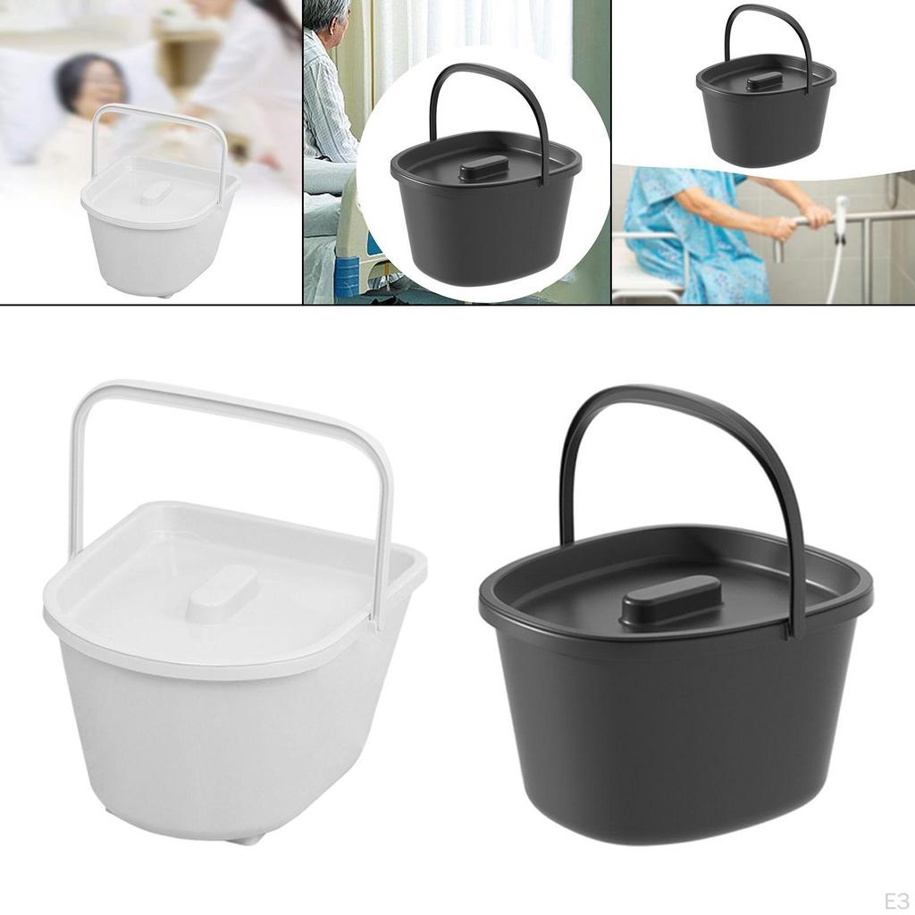 Bedpan Commode with Lid for Seniors in Various Environments