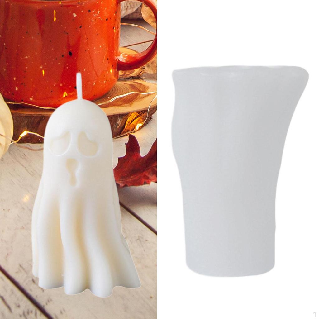 3D Ghost Candle Model Making Epoxy Resin Casting Decorative Clay Crafts Home Decoration Party