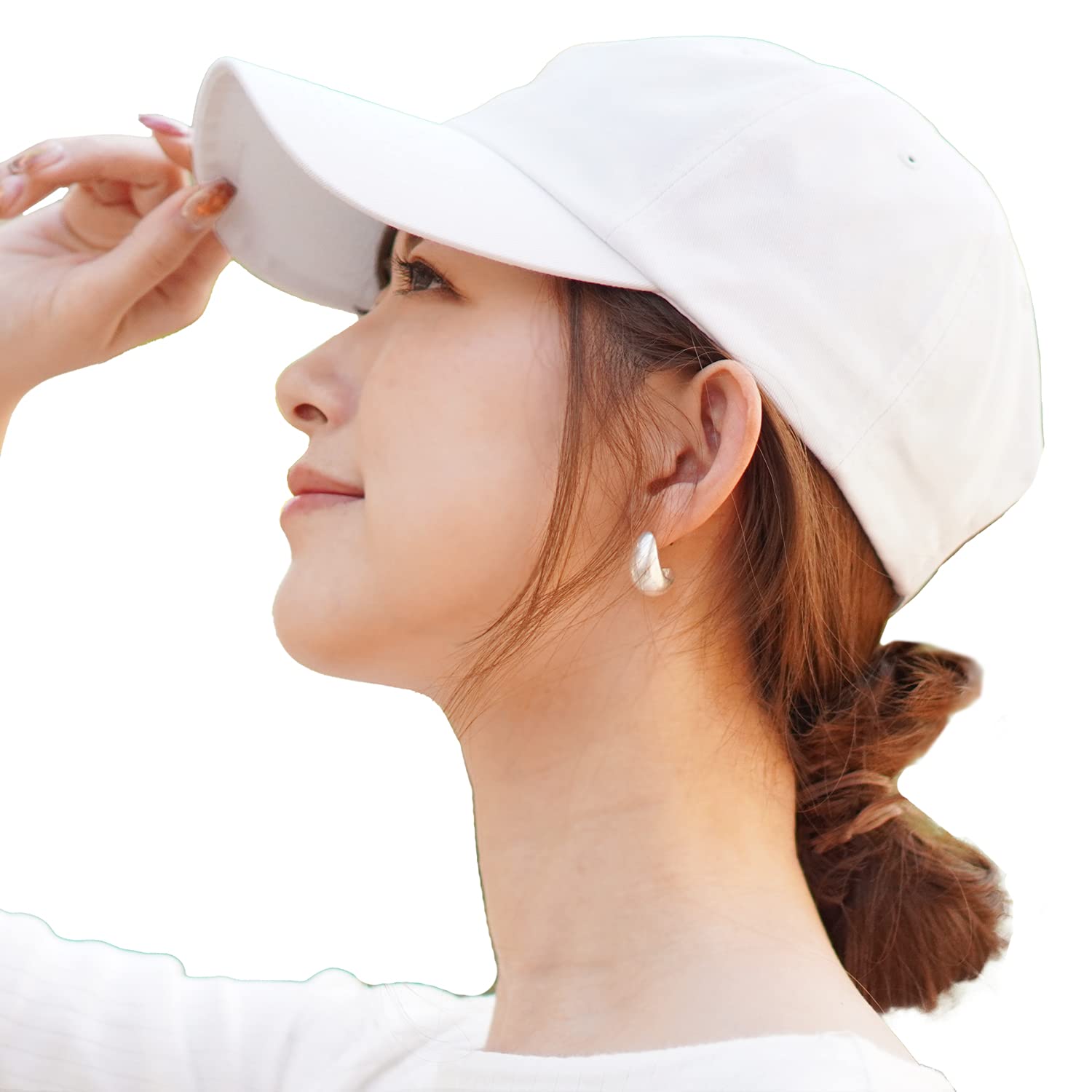 

Cap for men and deep L light UV UV pretty large for women and men number [hanahana15] women, size, 100% blocking, 99% protection, cotton, large, белый