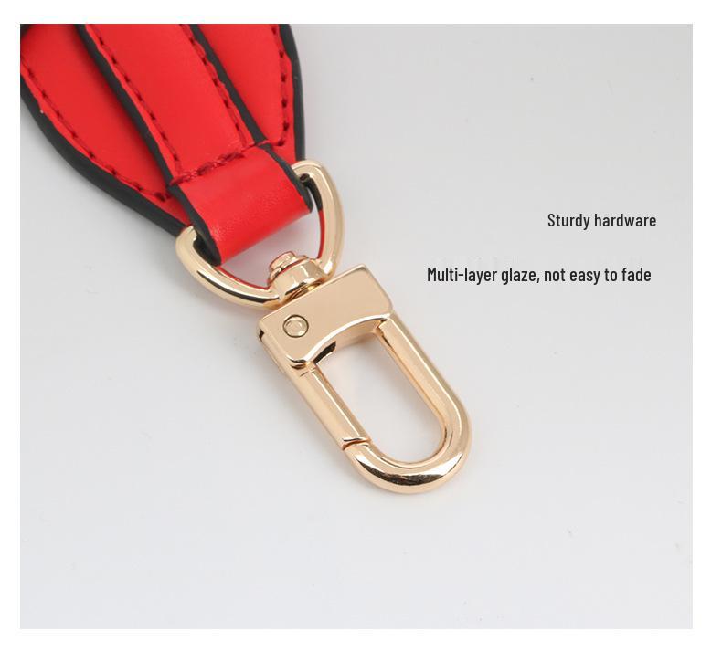 Justerbar Svart Konstläder Crossbody Bred Axelrem - Mångsidigt Ersättningstillbehör