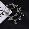 2pcs Zinc Zinc Alloy Bohemian Style  Bracelets Elegant Multi-Drop Ornament Bangle Bell Charm Bracelet  Daily