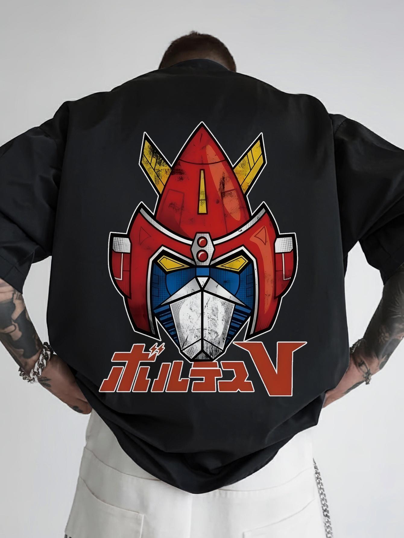 Casual Graphic T-shirt with Vibrant Dragon Design - Short Sleeve S