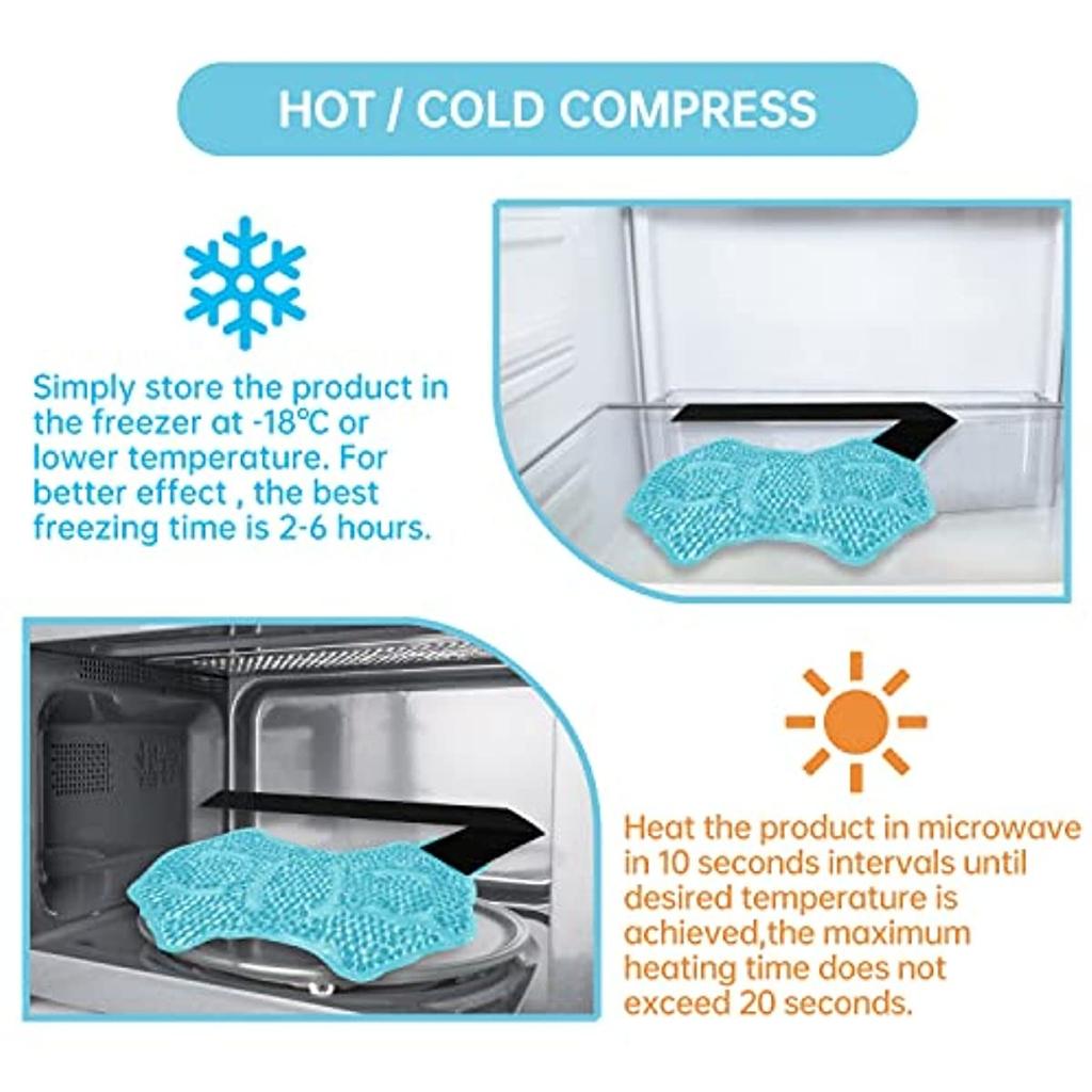 Adjustable Ankle Foot Hot Cold Gel Ice Pack, Reusable Microwaveable Freezable Therapy Wrap with Stand