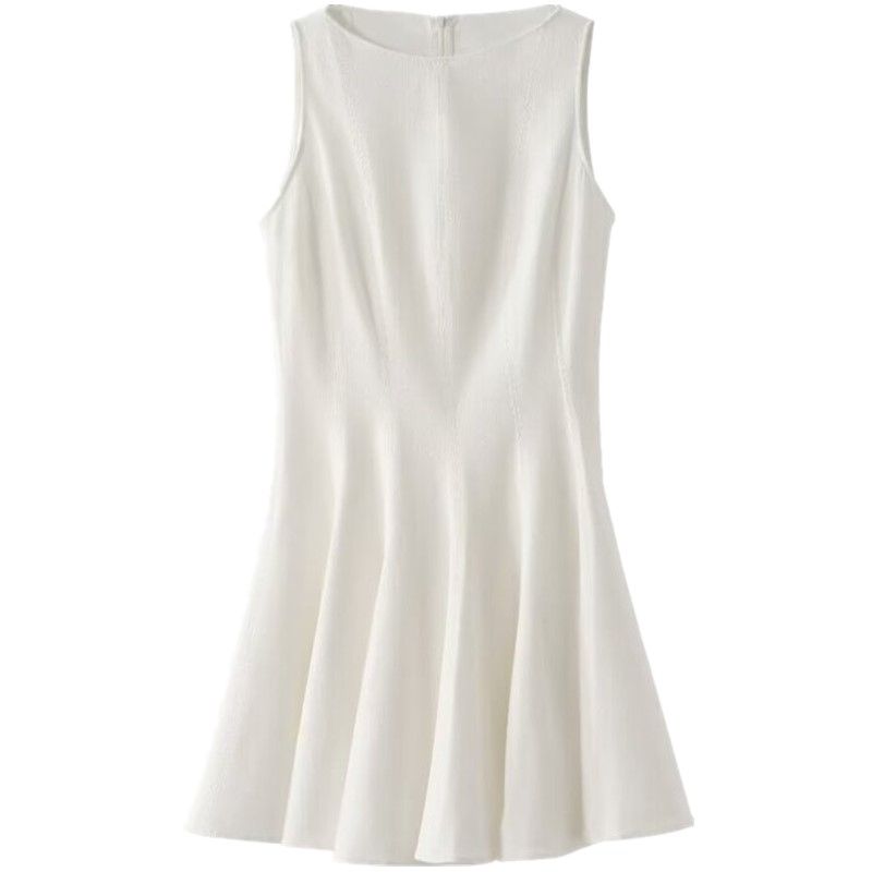 Fashion Style 2024 Summer New Arrival Women's Clothing Sleeveless Elegant Easiest for Match Cotton Blended Skating Dress 2989653