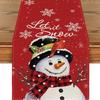Tischdecke Weihnachtsmann Schneemann Rentier Weihnachtliches Tischläufer Tischüberwurf Einzigartige Weihnachtsdekoration