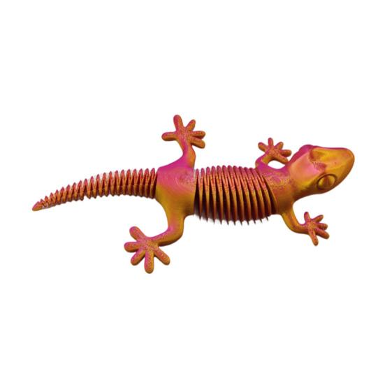 Figurină tip șopârlă imprimată 3D Articulații mobile Figurină gecko Model animal articulat Jucărie Acasa Birou Raft pentru cărți