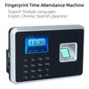 Fingerprint Time Attendance Terminal Employee Clock Recorder Multiple Languages With Password U-disk Download Report