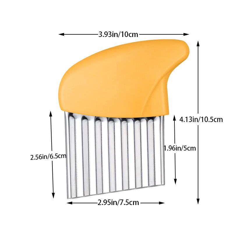 1/2Pcs Stainless Steel Wavy Potato Cutter Multifunctional Wave Vegetable Slicer for Fries Potato Strip Cutting Kitchen Gadget 3