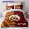 Galatasaray S Custom Name Pattern Bedding,Quilt Set Quilt Cover Pillowcase Home Birthday Gift(1 * duvet cover + 2 * pillowcase, without core)
