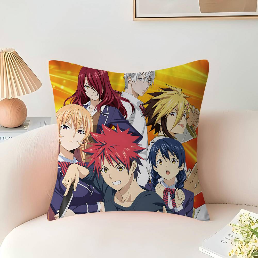 Anime F-Food Wars Shokugeki no Soma Kissen Kissenbezug Kissenbezug Wohnzimmer Sofa Heimdeko Angepasst