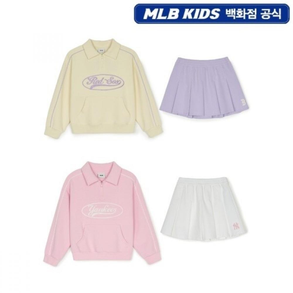 

MLB Детский комплект толстовок для девочек из пике с полумолнией skin beige/110