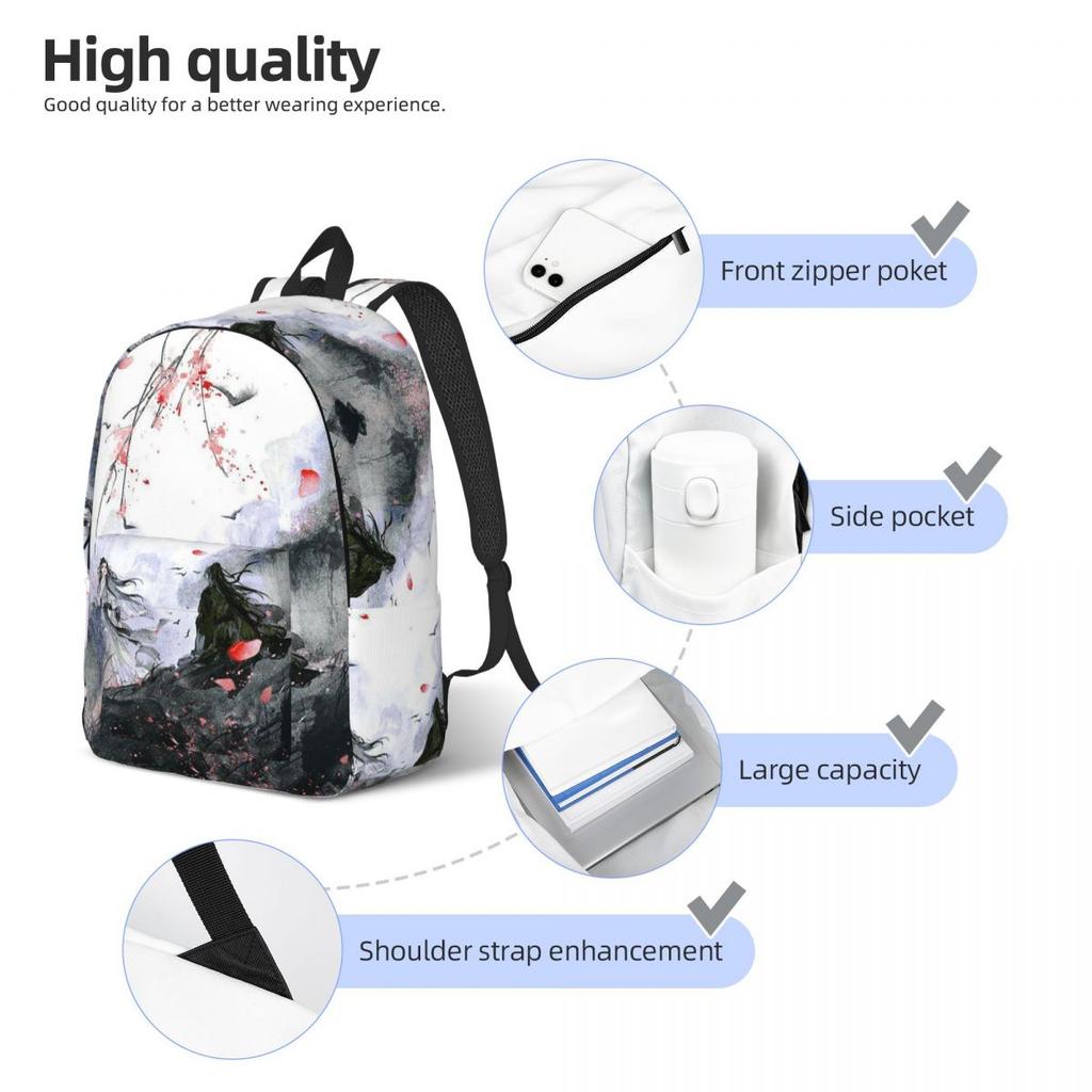 The Untamed WangXian Bunny Mo Dao Zu Shi Backpack Hot Sale Daypack Large Capacity BookBag School Bag Shoulder Bags for Men Women