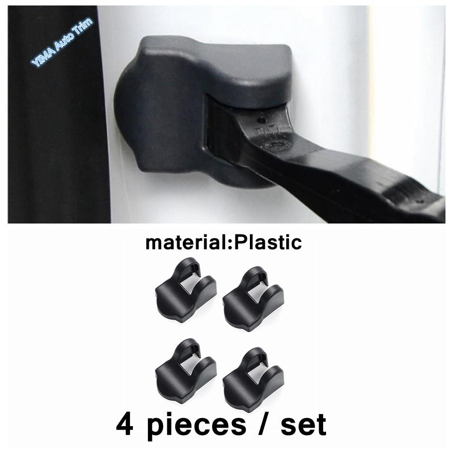 For Tesla Model Y - 2024 Black Car Door Stopper Waterproof Protection Lock Covers Trim Kit Plastic Car Interior Accessories