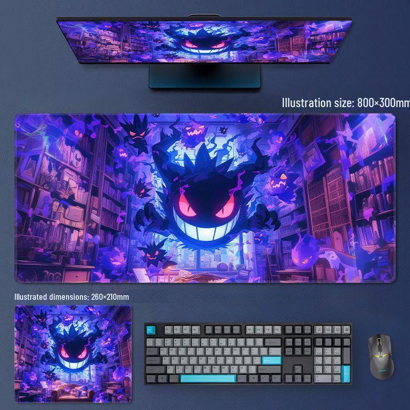 

Gastly Pokémon Large Gengar Mouse Pad - Office & Gaming Desk Mat