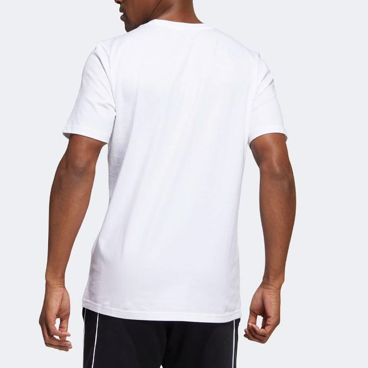 Adidas Cartoon Print Basketball Sports Short Sleeve T-Shirt Men Tops White HS4329