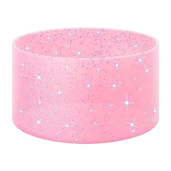 Silikonový návlek na kelímek s třpytkami, protiskluzový, tepelně izolační kryt, lehká podložka pod láhev na vodu pro tumbler