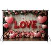 Mocsicka Valentine's Day Backgrounds For Photographs Red Heart Love Rose Wall Lover Wedding Backdrop Shooting Decorations Studio