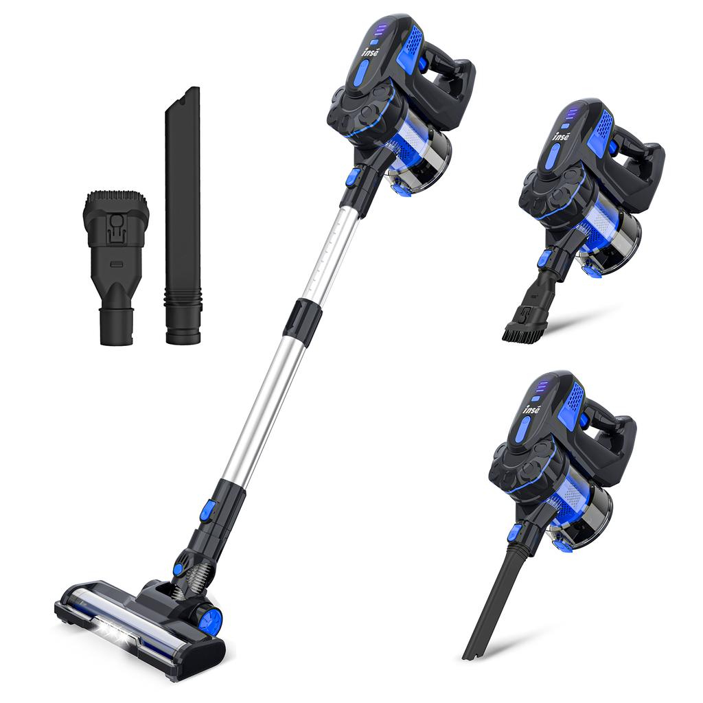 INSE V70 12kPa Powerful Lightweight Vacuum Cleaner up to 45 Mins Runtime, for Home Hard Floor Carpet Pet Hair, Blue