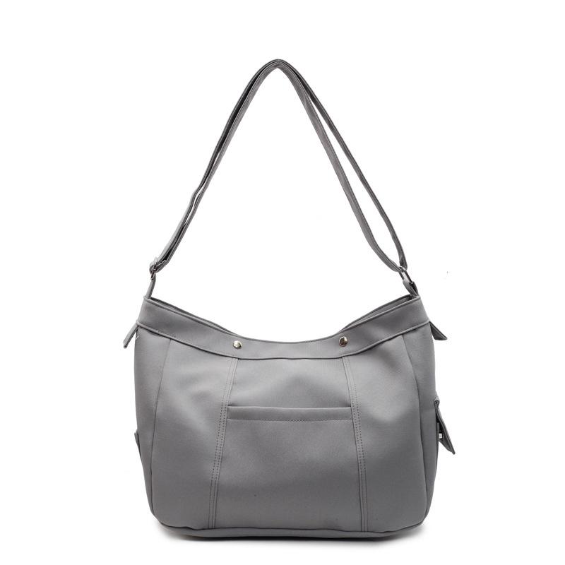 Solid Color Simple Large-capacity Messenger Bag New Four-season Versatile Shoulder Bag Casual Commuter Women's Bag