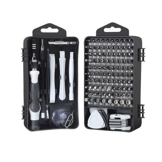 Screwdriver Kit 122 in 1 Anti-Static Handles Magnetic Precision Repair Tool Set with Chrome-Vanadium Steel Bits Magnetizer Demagnetizer Tool