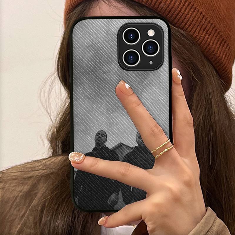 Djadja & Dinaz Rapper Francese Custodia per Telefono Custodia Rigida in Pelle per iPhone 11 12 13 Mini Pro Max 8 7 Plus SE 2020 X XR XS Coque