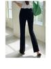 Women's White High-Waisted Micro-Flare Jeans - 2025 Spring Slimming Versatile Horseshoe Pants